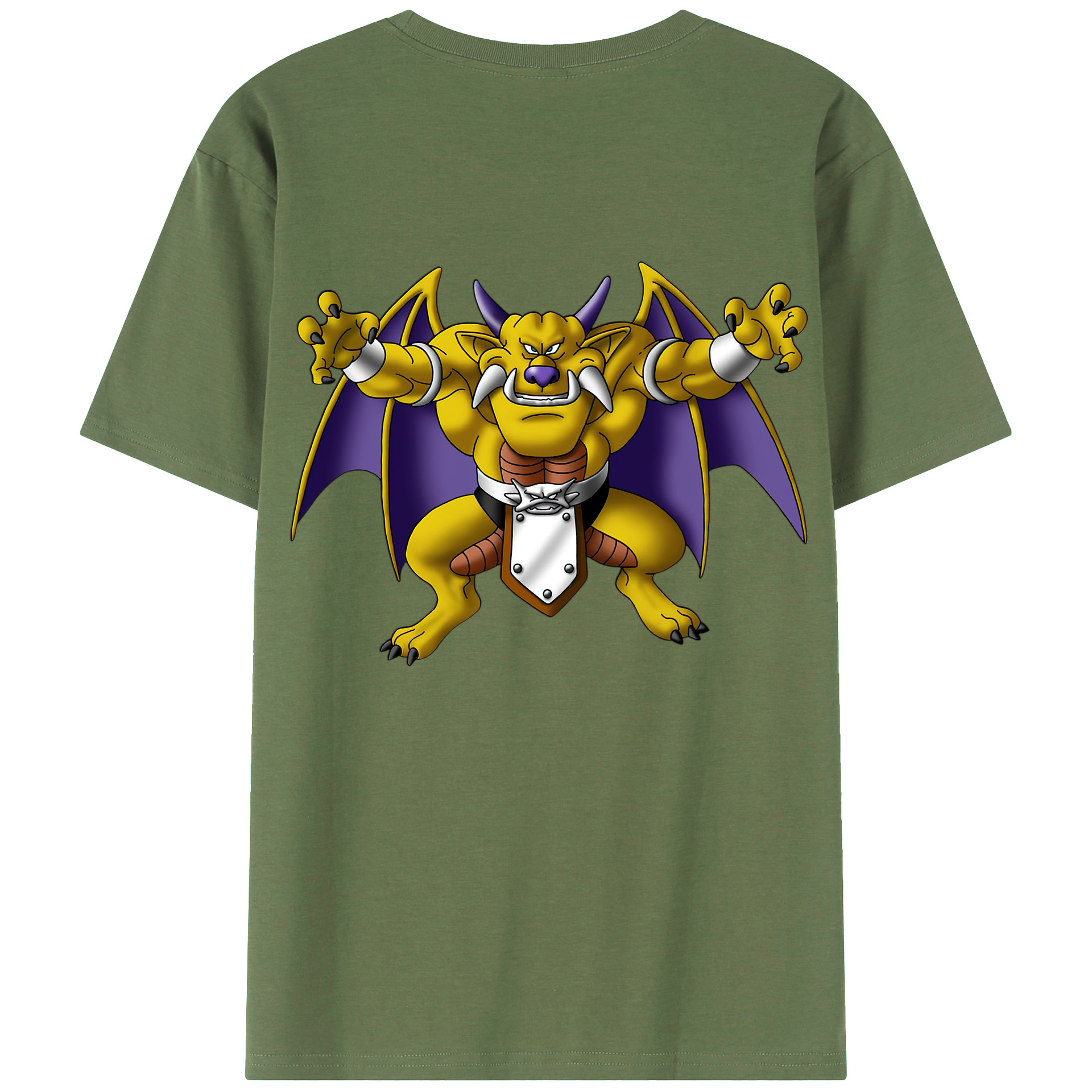 （画像用） ドラゴンクエスト Doragon Kuesuto Dragon Quest 綿100％ メンズ半袖Tシャツ（バックプリント） 通気性